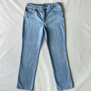 Lee Light Wash Relaxed Fit Straight Leg High Rise Denim Jeans Size 14